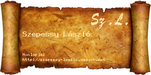 Szepessy László névjegykártya
