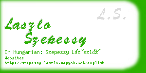 laszlo szepessy business card